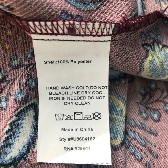 Suzanne Betro Floral Bell Sleeves Boho Dress Size Medium - Picture 12 of 15